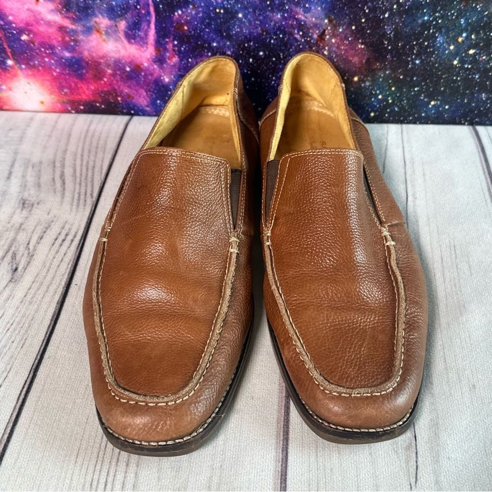 Sandro Limited Leather Driving Loafer Men Sz 11‎ D Brown Tan Designer Career - Picture 2 of 10
